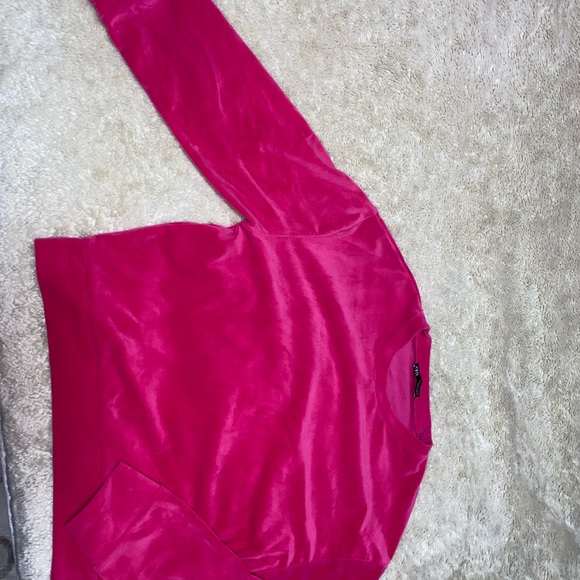 Zara Pink Swede Crewneck - Picture 2 of 4
